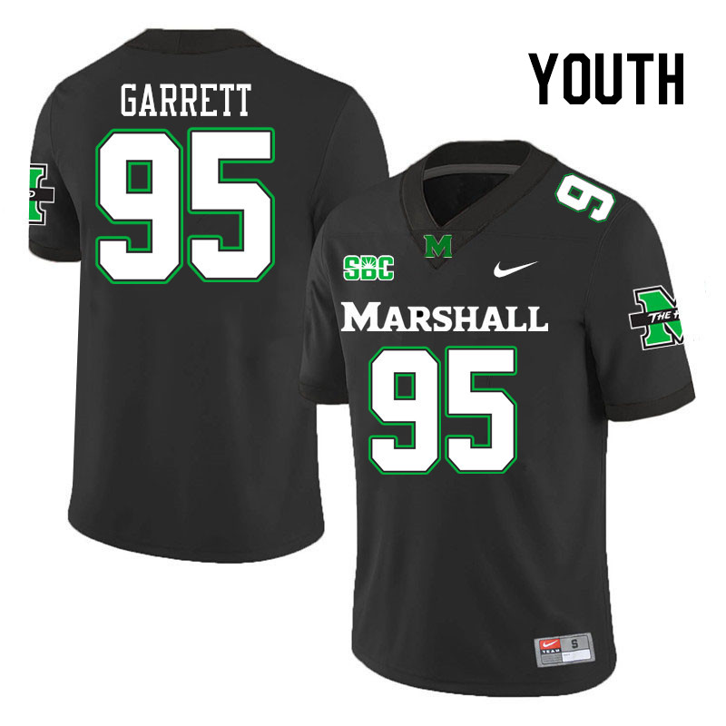Youth #95 Donovan Garrett Marshall Thundering Herd SBC Conference College Football Jerseys Stitched-